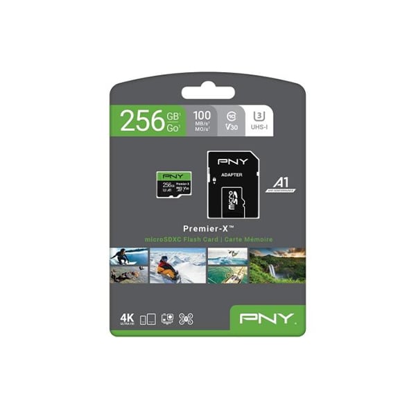 PNY 256GB Elite X 10 U3 V30 micro SDXC Flash Memory Card