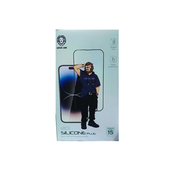 Green 3D Silicone Plus High Definition Edge Glass for iPhone 14 Pro Max