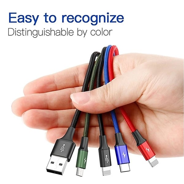 Baseus Rapid Series 4-in-1 3.5A USB to 2 x Lightning +Type-C + Micro Charging Cable