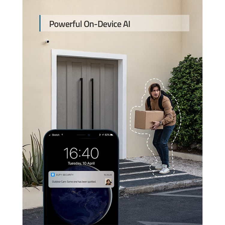 eufy Outdoor Cam Pro 2K resolution Built-in Spotlight Camera