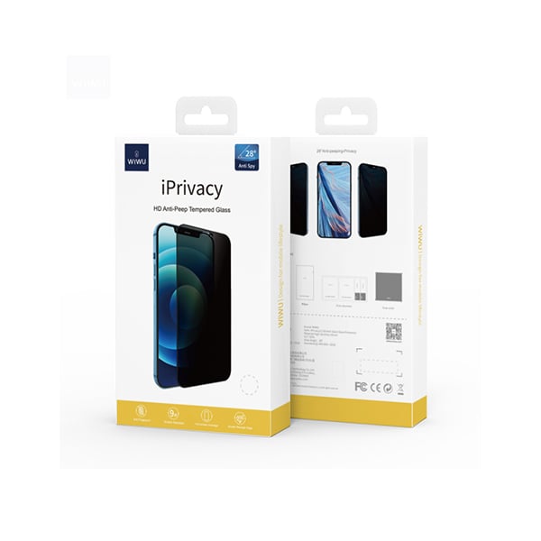 WiWU iPrivacy HD Anti-Peep Tempered Glass Screen Protector for iPhone 16 Pro Max