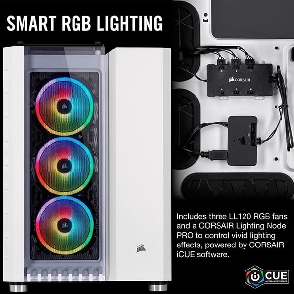 Corsair Crystal Series 680X RGB Tempered Glass White Edition ATX Gaming Case