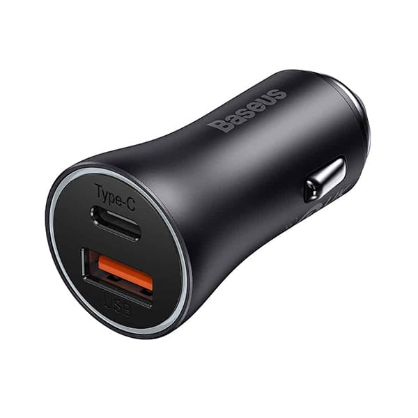 Baseus Golden Contactor Max 60W USB + Type-C Dual Port Quick Car Charger