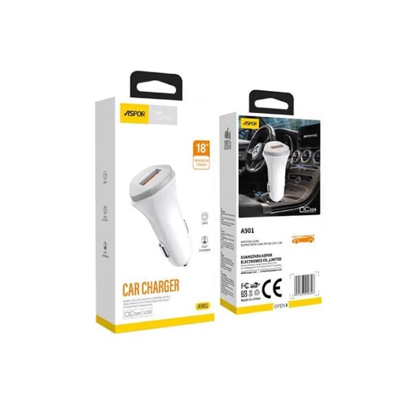 Aspor A901 Dual USB Car Charger