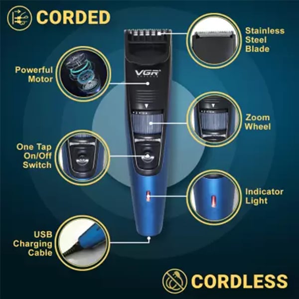 VGR V-052 Rechargeable Adjustable Trimmer