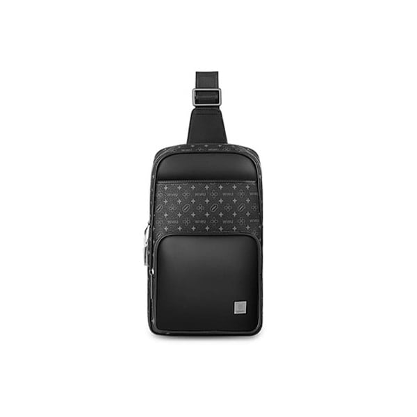 WiWU Luxurious PVC Master Anti-Theft Fingerprint Lock Crossbody Backpack