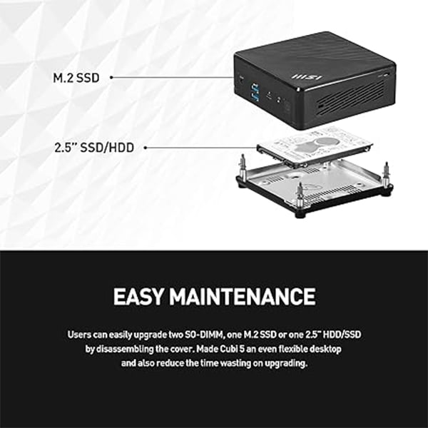 MSI Cubi 5 Intel Core i3-1215U 8GB DDR4 Mini PC