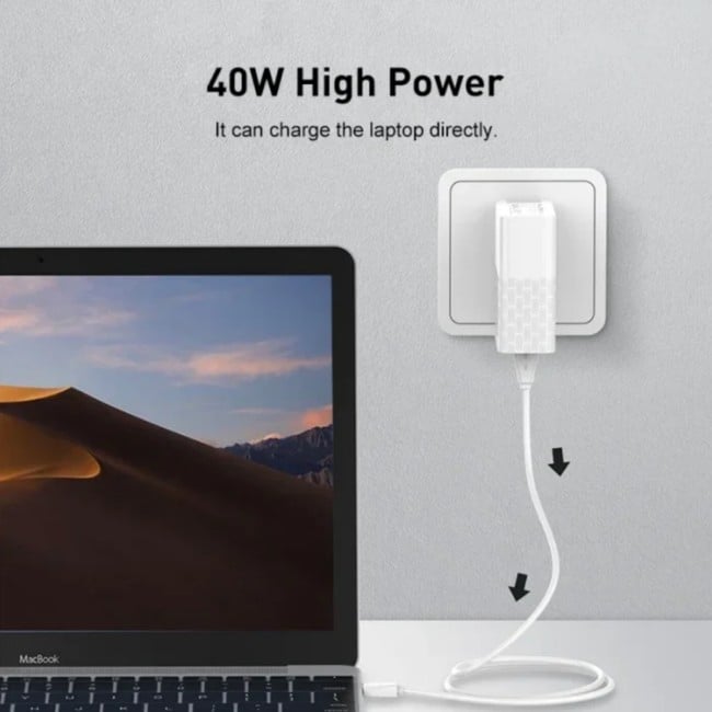 LDNIO A1405C 40W PD Fast Charger with Type-C To Type-C Cable