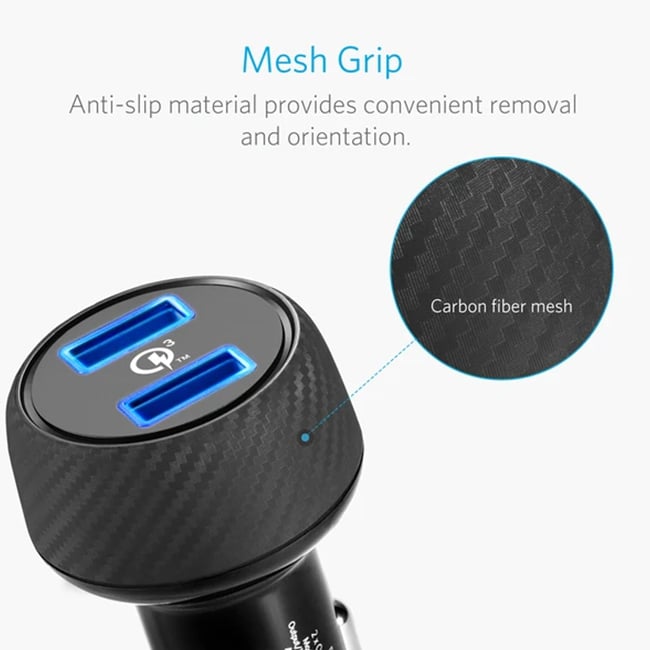 Anker PowerDrive Speed 2 39W QC 3.0 Dual Port Car Charger