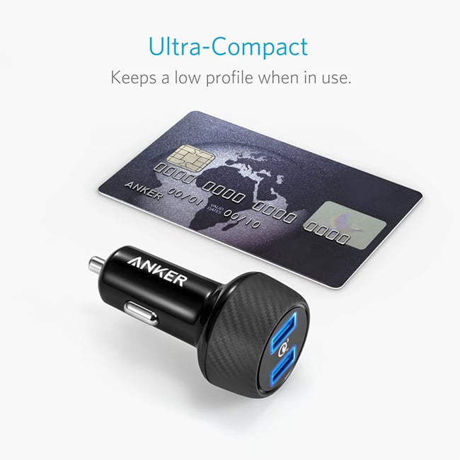 Anker PowerDrive Speed 2 39W QC 3.0 Dual Port Car Charger