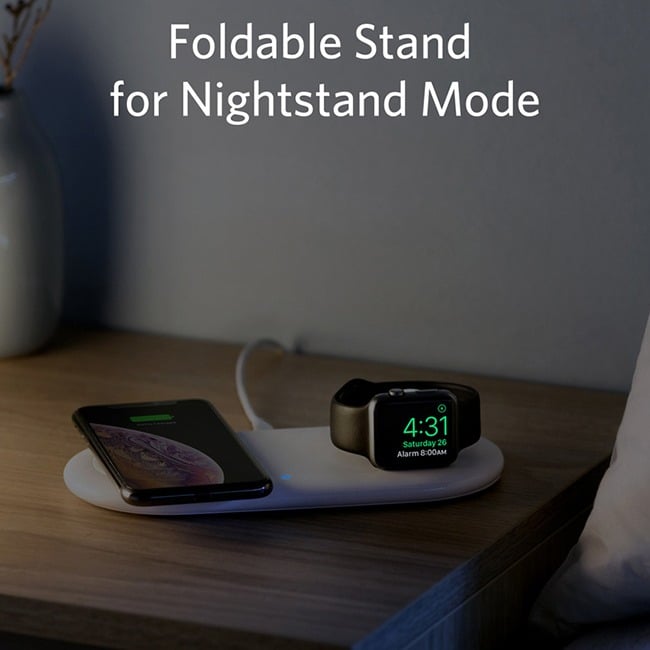 Anker PowerWave+ 2-in-1 Qi Wireless Charging Pad with Watch Holder