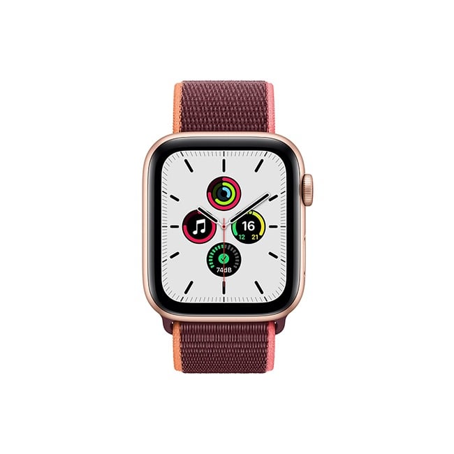 Apple Watch SE 44MM Gold Aluminum GPS + Cellular - Plum Sport Loop