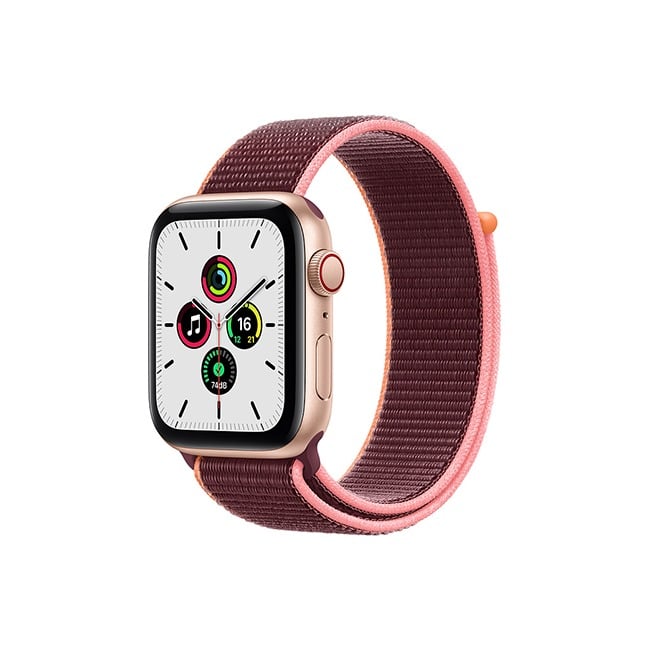 Apple Watch SE 44MM Gold Aluminum GPS + Cellular - Plum Sport Loop