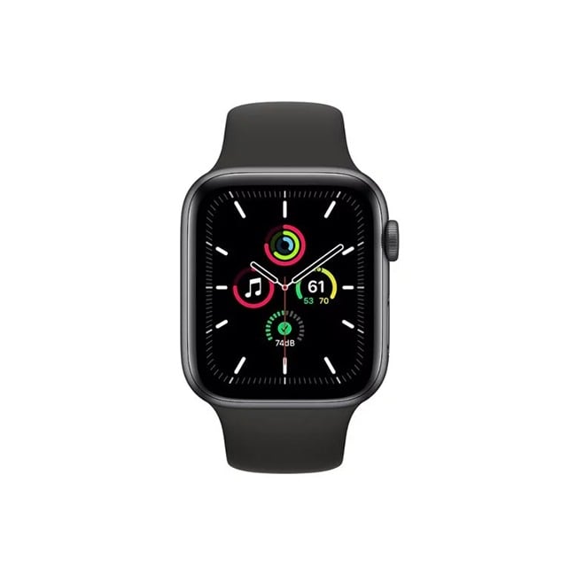 Apple Watch SE 44MM Space Gray Aluminum GPS - Black Sport Band