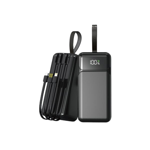 Aspor A318 22.5W 40000mAh Fast Charging Power Bank with Built-in Cables