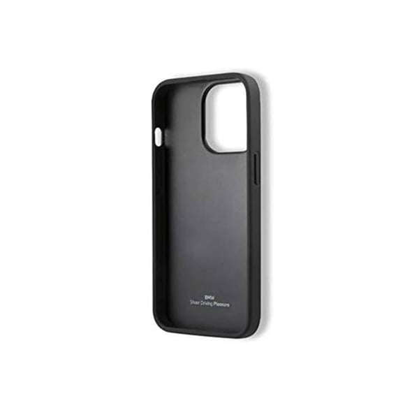 BMW Carbon Fiber Stripe Leather Case for iPhone 14 Pro Max