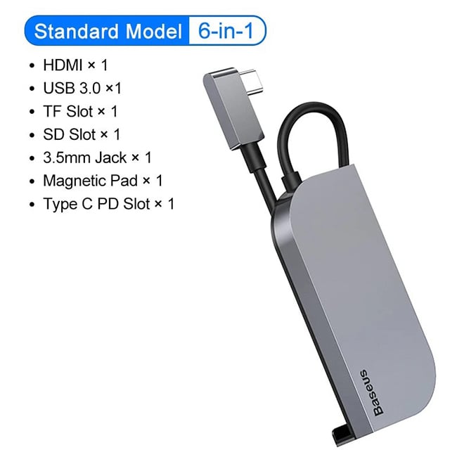 Baseus Bolt 6-in-1 Multifunctional Type-C Hub