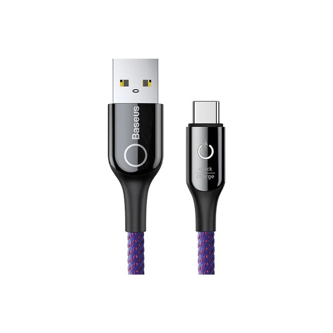 Baseus C-Shaped Light Intelligent Power-off Type-C Cable