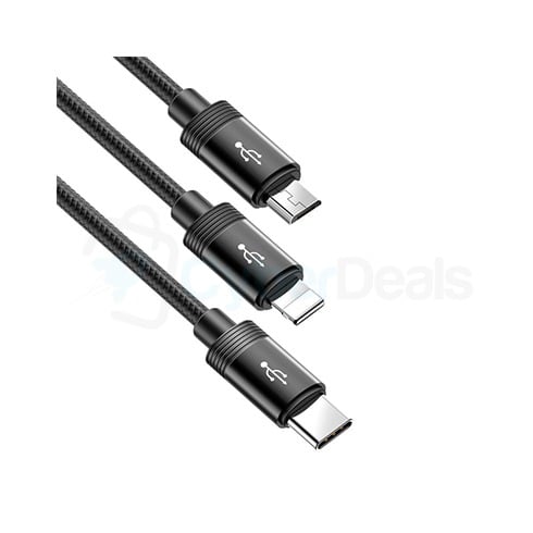 Baseus Data Faction 3-in-1 3.5A M+L+T USB Cable
