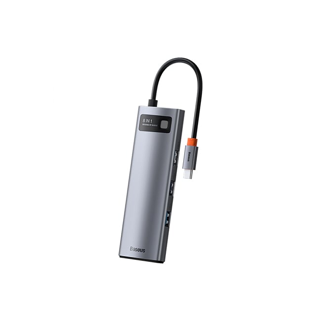 Baseus Metal Gleam Series 8-in-1 Multifunctional Type-C Hub Adapter