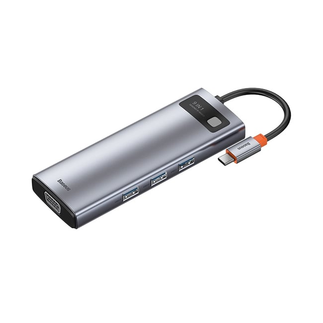 Baseus Metal Gleam Series 9-in-1 Multifunctional Type-C Hub Adapter