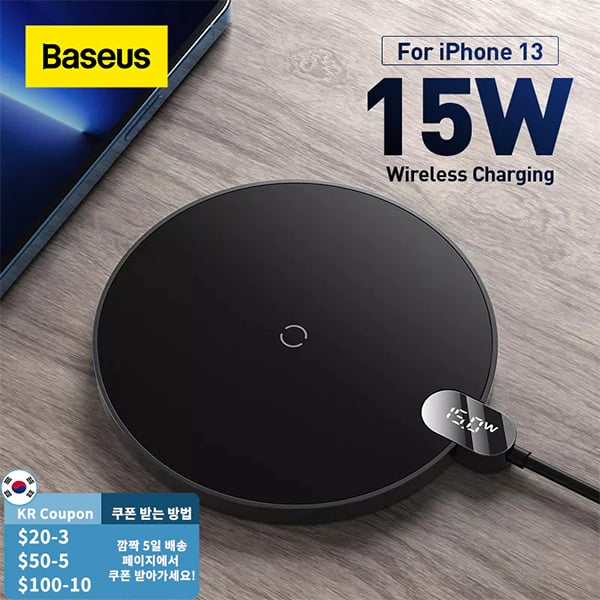 Baseus 15W Digital LED Display Gen 2 Wireless Charger