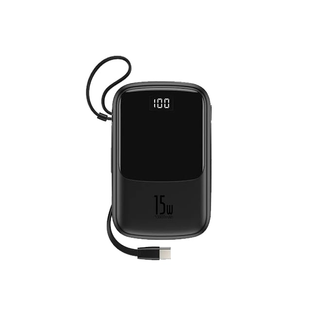 Baseus Qpow 15W Digital Display 10000mAh Power Bank with Type-C Cable