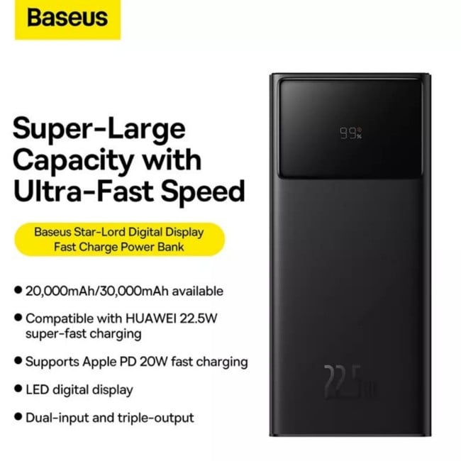Baseus Star Lord 22.5W Digital Display 10000mAh Power Bank