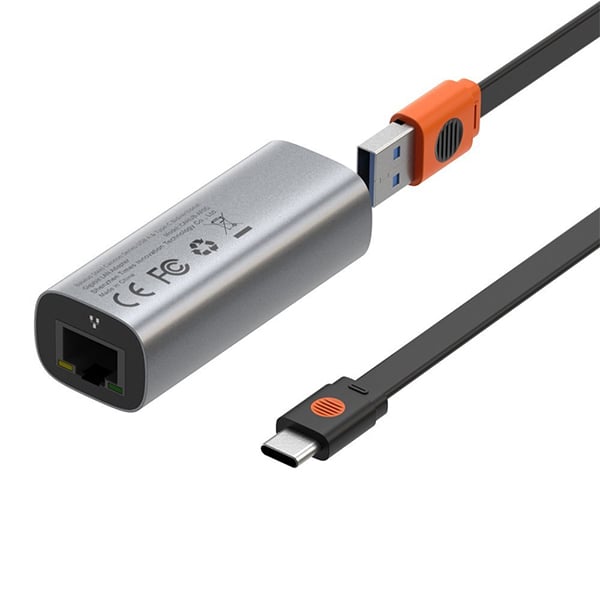 Baseus Steel Cannon Series USB-A & Type-C Bidirectional Gigabit LAN Adapter