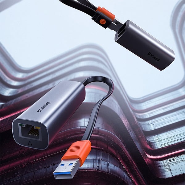 Baseus Steel Cannon Series USB-A & Type-C Bidirectional Gigabit LAN Adapter