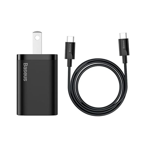 Baseus Super Si 1C 25W US Quick Charger with Type-C Cable