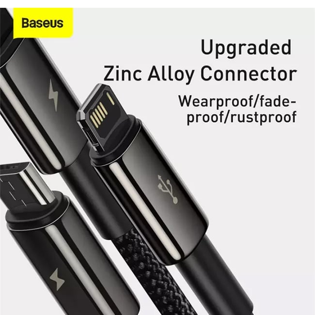 Baseus Tungsten Gold 3-in-1 Fast Charging Data Cable