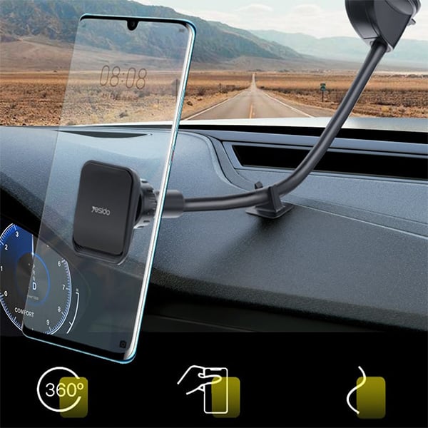 Yesido C109 Car Windshield / Dashboard Long Flexible Leg Universal Holder