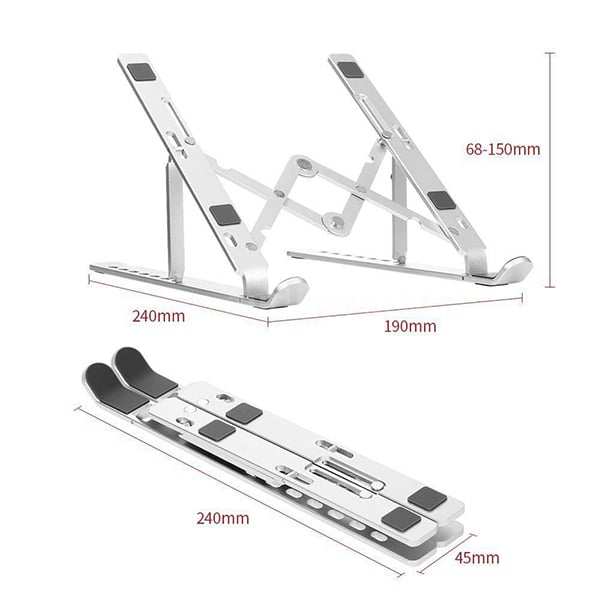 7-Level Adjustable Aluminium Alloy Ergonomic Laptop Stand