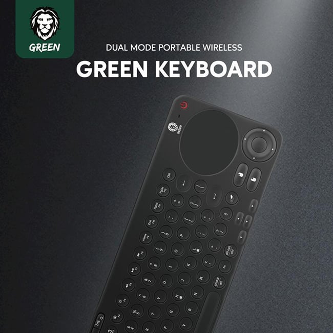 Green Dual Mode Portable Wireless Keyboard