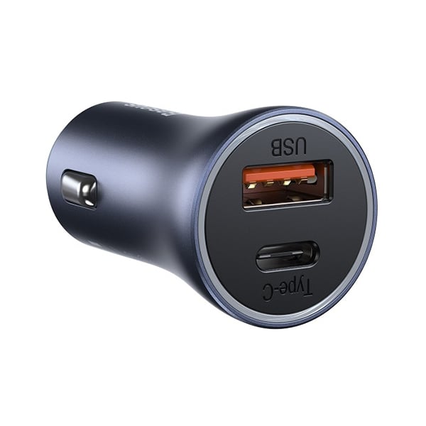Baseus Golden Contactor Pro 40W USB + Type-C Dual Port Quick Car Charger with USB to Type-C Cable