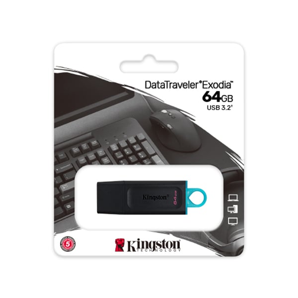Kingston DataTraveler Exodia 64GB USB 3.2 Flash Drive