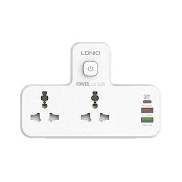 LDNIO SC2311 2 Port with 1 USB-C and 2 USB-A Power Socket