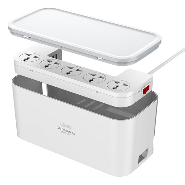 LDNIO SK5365 5 Power Socket + 3 USB Management Power Strip Box