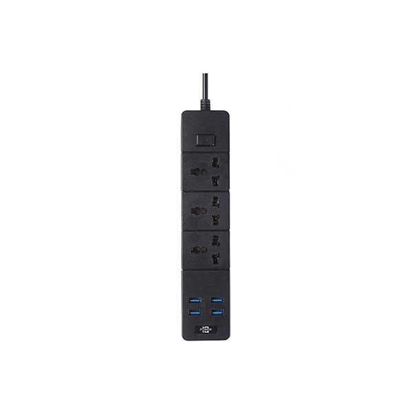 LUCKY HAWK LH-T18 3 Port 6.2A + 4 USB Surge Protection Power Extension Cord