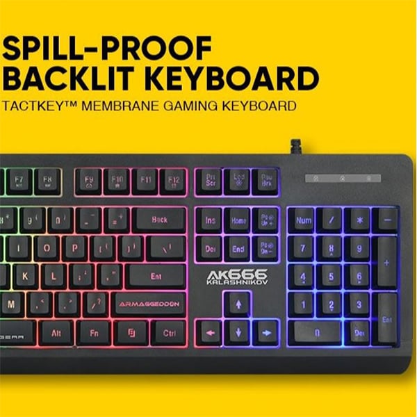 Armaggeddon MKA-5R RGB Falcon Backlit Mechanical Gaming Keyboard