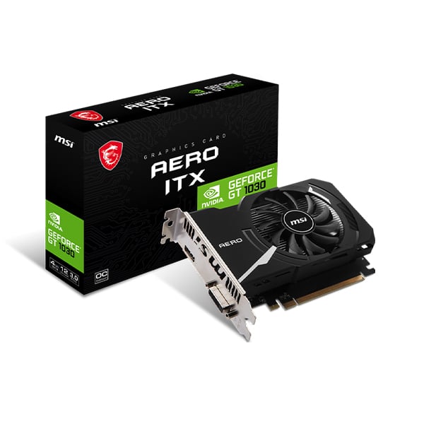 MSI GT 1030 AERO ITX 4G D4 OC GDDR6 Graphics Card