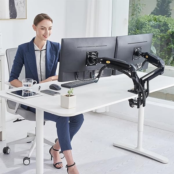 NB North Bayou F160 17"-27" Desk Mount Stand Computer Dual Monitor Arm