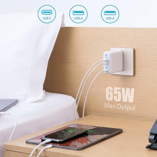PowerPort III 3-Port 65W Travel Charger