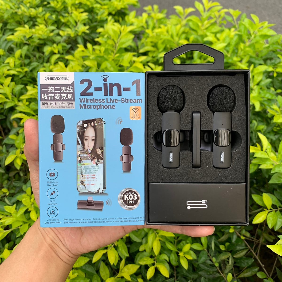 Remax K03 2 in 1 Wireless Type-C Microphone