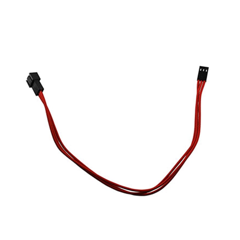 Raidmax Sleeved RC-008-R 3-Pin M-F Connector Fan Extension Cable