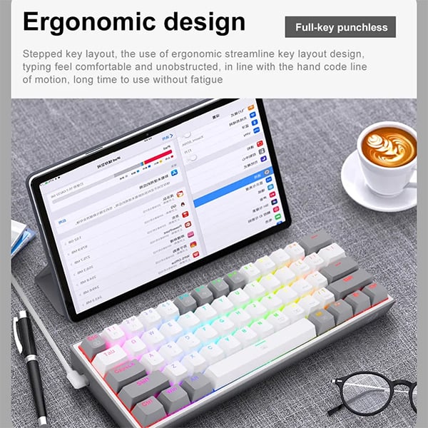 Redragon FIZZ K617 RGB Mechanical USB-C Wired Gaming Keyboard