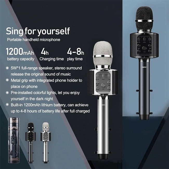 Remax K05 Portable Wireless Karaoke Microphone