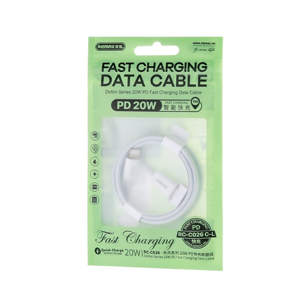 Remax RC-C026 Dofon Series 20W PD Type-C to Lightning Fast Charging Cable