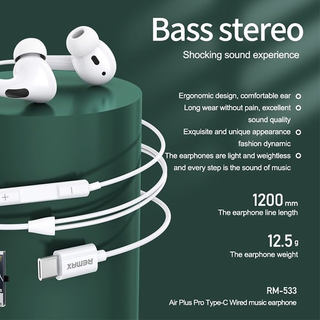 Remax RM-533 Wired Earphones
